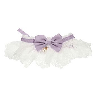 Cute Kitten Collar Dog Bibs Pet Bowtie Lace Ruffle Bandana Adjustable and Breakaway 1 pc