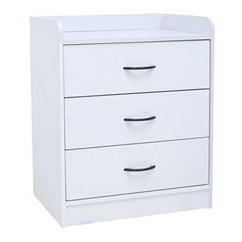 Kings Brand Furniture Laminated Wood with 3 Drawer Chest for Storage and Space Organizer