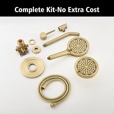 SUMERAIN Wall Mount Shower System, 6&5 Modes, SPA Experience, Solid Brass, 3X Corrosion Resistance