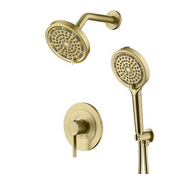 SUMERAIN Wall Mount Shower System, 6&5 Modes, SPA Experience, Solid Brass, 3X Corrosion Resistance