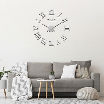 27.56-35.43 Inch Modern Frameless DIY Wall Clock 1 pc