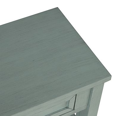 Whisen Farmhouse Console Table with 4 Drawers and Storage Shelf