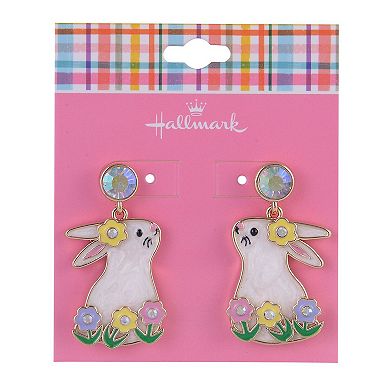 Hallmark Easter Bunny and Flower Earrings
