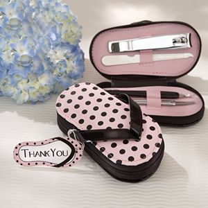 Kate Aspen Polka-Dot Flip Flop Pedicure Set