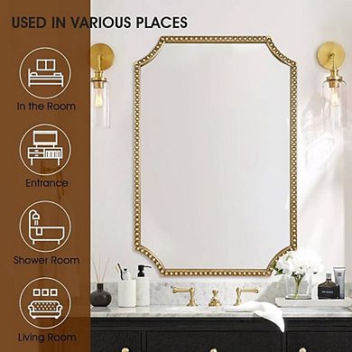 Full Scalloped Rectangle Mirror Metal Frame