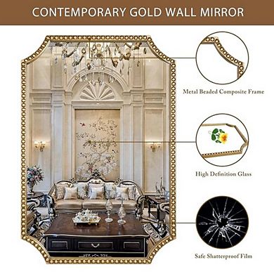 Full Scalloped Rectangle Mirror Metal Frame