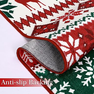 Boho Area Rug Machine Washable Non Shedding Stain Resistant Floor Cover for Playroom Bedroom
