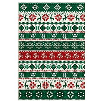 Boho Area Rug Machine Washable Non Shedding Stain Resistant Floor Cover for Playroom Bedroom