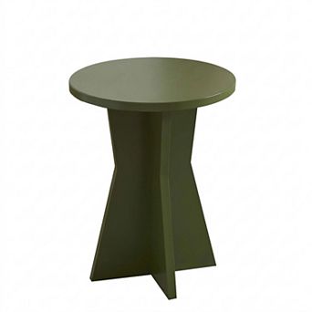 Kings Brand Furniture Round Side Table, Modern Pedestal Base Accent Table for Living Room, Bedroom