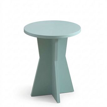 Kings Brand Furniture Round Side Table, Modern Pedestal Base Accent Table for Living Room, Bedroom