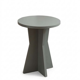 Kings Brand Furniture Round Side Table, Modern Pedestal Base Accent Table for Living Room, Bedroom
