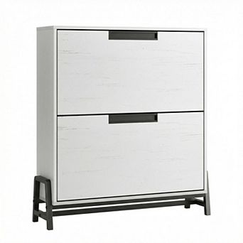 Shoe Storage Cabinet with 2 Flip Drawers Freestanding Shoe Organizer with Adjustable Shelves