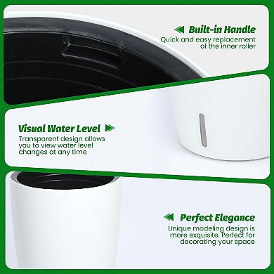 16" Planters Set of 2, Self Watering Pots, Flower Pots With Built-In Drainage and Visual Water Level