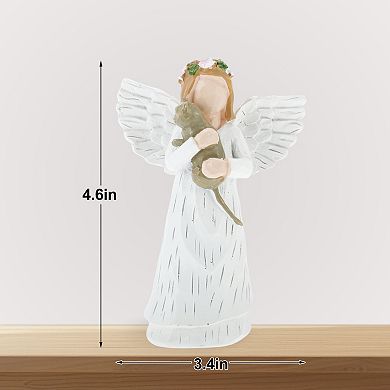 Pet Loss Sympathy Gift, Hand-Painted Angel Pet Figurine 1 Pc