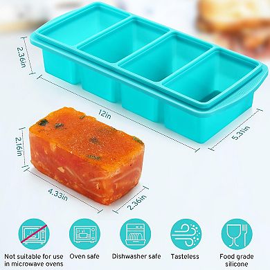 Silicone Freezer Trays Large Freezer Molds 2pc