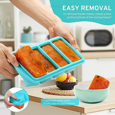 Silicone Freezer Trays Large Freezer Molds 2pc