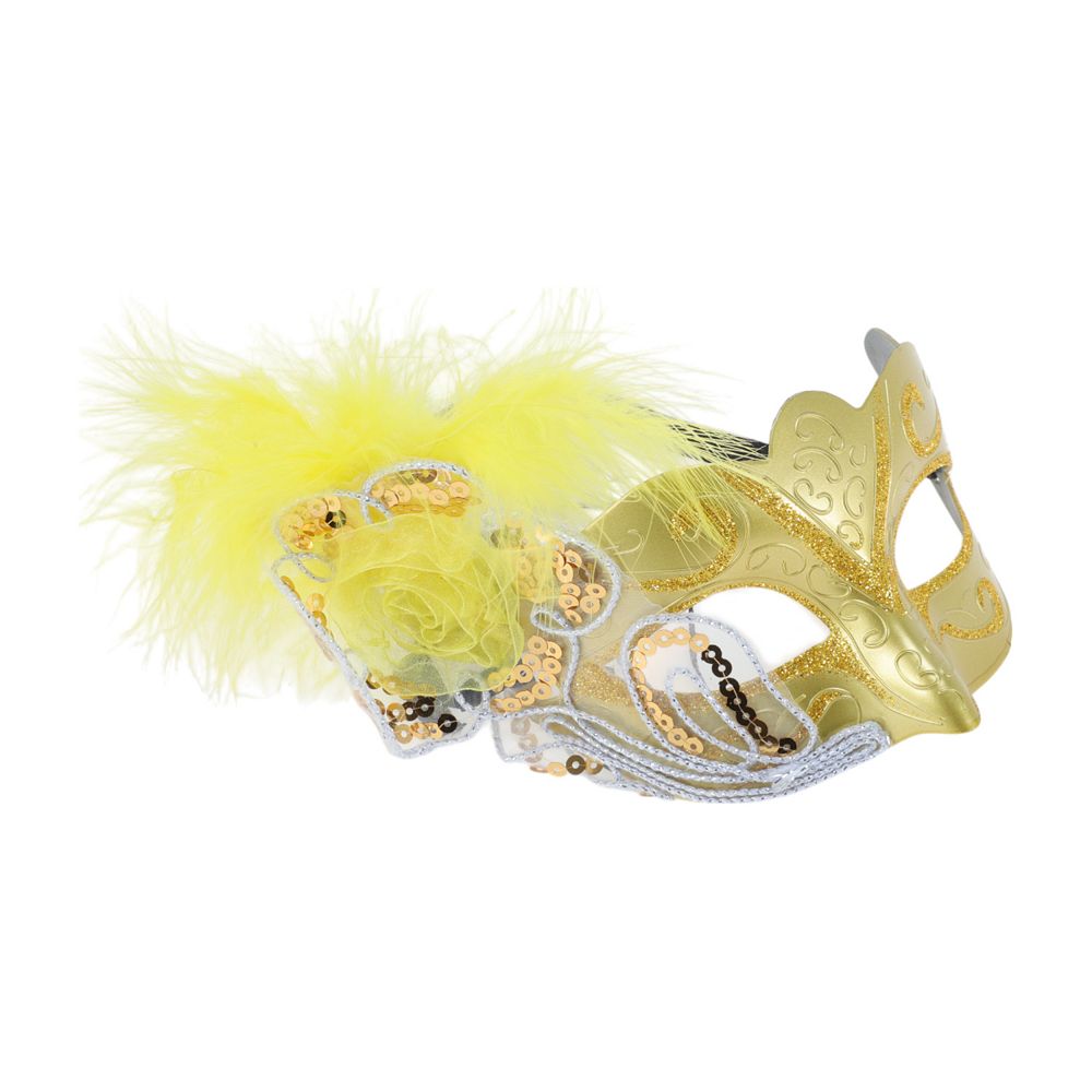 Dancing Queen Feather Half Face Party Mask 1 Pc