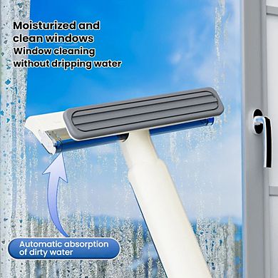 4-in-1 Window Cleaning Kit With Spray Window Wiper, 75-inch Extension Rod, Squeegee Cleaner Set
