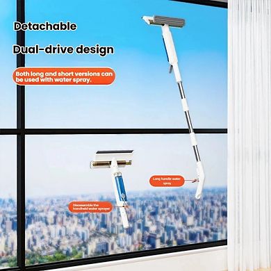 4-in-1 Window Cleaning Kit With Spray Window Wiper, 75-inch Extension Rod, Squeegee Cleaner Set