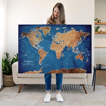 Our Adventures World Push Pin Map III