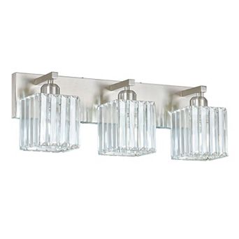 ZLAIQB 20.47" 3-Light Modern Crystal Bathroom Wall Lamp