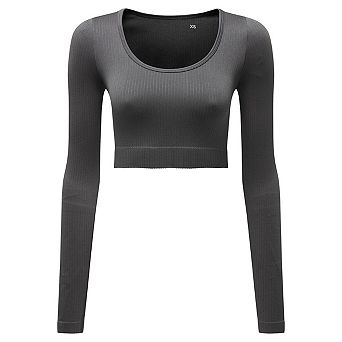 TriDri Womens/Ladies Ribbed Seamless 3D Crop Top