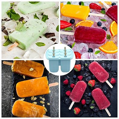 Silicone Popsicle Molds Reusable 6pc