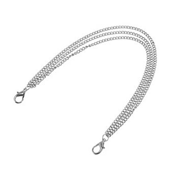 12.01" Adjustable Handbag Strap for Crossbody Use 1 pc Silver Tone