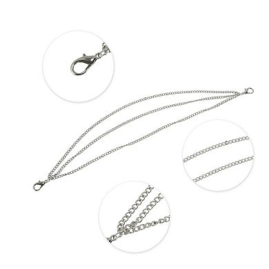 12.01" Adjustable Handbag Strap for Crossbody Use 1Pc Silver Tone