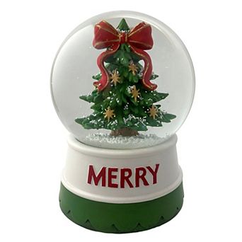St. Nicholas Square® Musical Merry Holiday Tree Snow Globe Table Decor