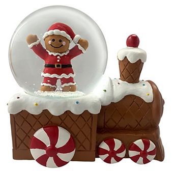 St. Nicholas Square® Musical Gingerbread Train Snow Globe Table Decor