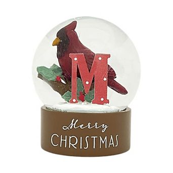St. Nicholas Square® Cardinal Monogram Christmas Snow Globe Table Decor