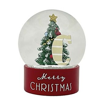 St. Nicholas Square® Christmas Tree Monogram Snow Globe Table Decor