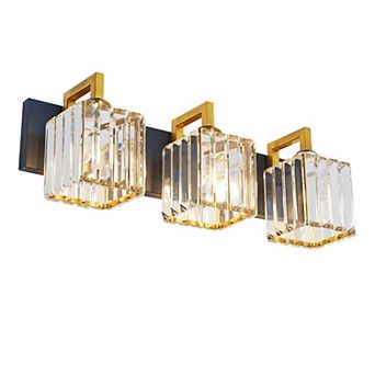 ZLAIQB 20.47" 3-Light Modern Crystal Bathroom Wall Lamp