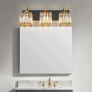 ZLAIQB 20.47" 3-Light Modern Crystal Bathroom Wall Lamp