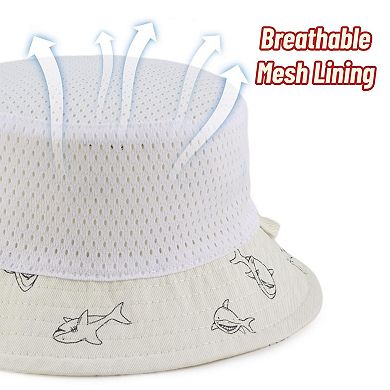 Boy Sun Hat Bucket Beach Cap UPF 50+ Protection 2-4T 2pcs