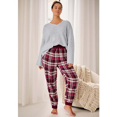 ellos Plus Size Boxy Crossover V-Neck Pullover
