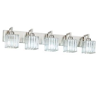 ZLAIQB 36.22“ 5-Light Modern Crystal Bathroom Wall Lamp