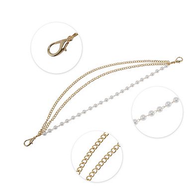 10.63" Adjustable Handbag Strap for Crossbody Use 1Pc Gold Tone