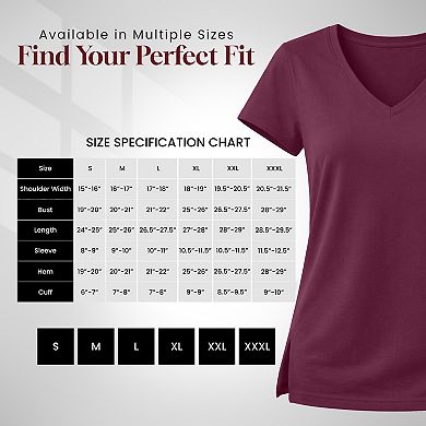 Women's V-Neck T-Shirt Soft Stretch, Solid Colors, Casual Tee with Short Sleeves - WOVA COUTURE