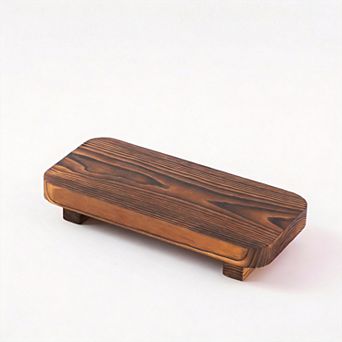Wood Riser Display Bathroom Tray Stand