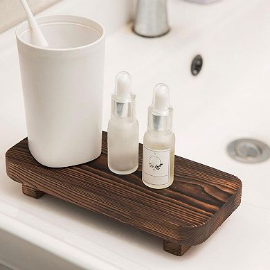 Wood Riser Display Bathroom Tray Stand