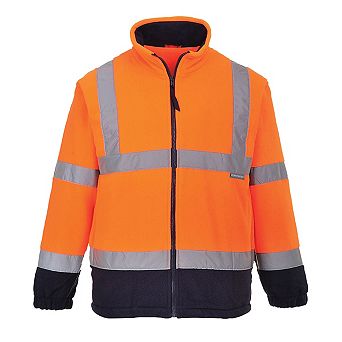 Portwest Mens Lined Hi Vis Fleece Jacket