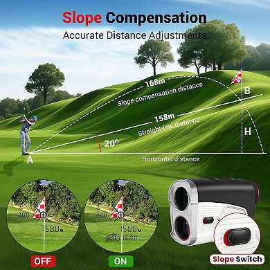 Swtroom Golf Rangefinder 1500 Yards 7X Magnification Laser Range Finder Golfing