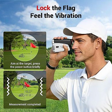 Swtroom Golf Rangefinder 1500 Yards 7X Magnification Laser Range Finder Golfing