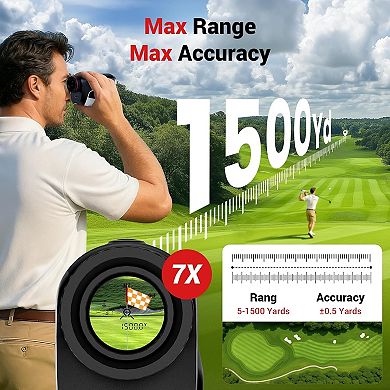 Swtroom Golf Rangefinder 1500 Yards 7X Magnification Laser Range Finder Golfing