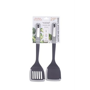 Dura Living 2 pc Silicone Kitchen Cookware Set - Slotted & Solid Turner