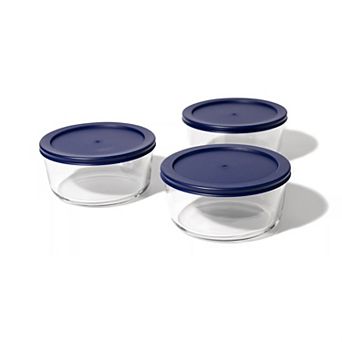 Dura Living™ 6 pc 4 cup Glass Food Round Stackable Storage Set