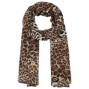 Women's Leopard Print Shawls and Wraps, Lightweight Silky Long for Fashion Bandanas Scarves