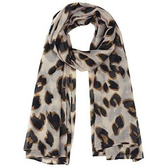 Women's Leopard Print Shawls and Wraps, Lightweight Silky Long for Fashion Bandanas Scarves